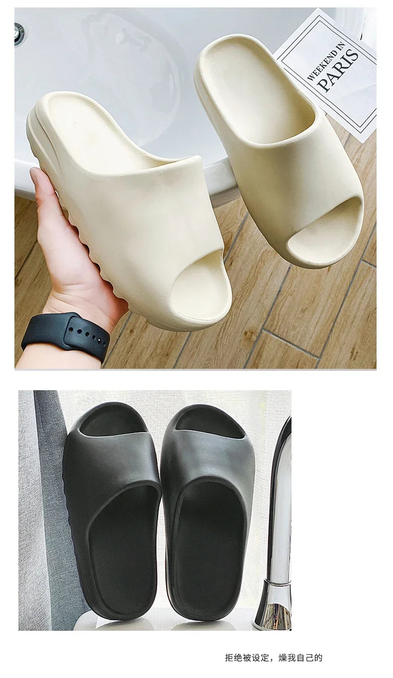 EVA House Shoes Non-Slip thick Soft Platform Slide Sandals for Women Men Indoor Outdoor Shower Bathroom Slipper for Adult